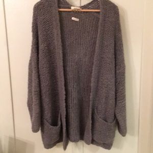 Pure DKNY women’s long grey cardigan